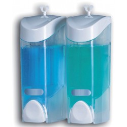 Lot de 2 distributeurs de savon ABS transparent 300 ml