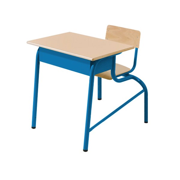Table scolaire avec siège attenant Alice monoplace 70x50 cm mélaminé
