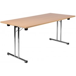 Table pliante à dégagement lateral Mélissa  120x60 cm melaminé