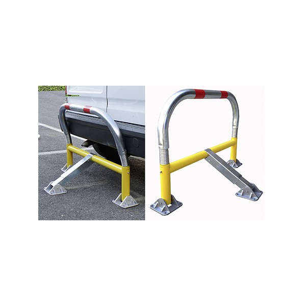Barrière de parking flexible avec clés différentes coloris jaune