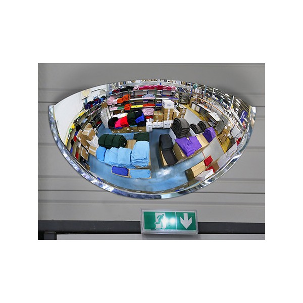 Miroir hémisphérique vision 180° contrôle 3 directions diam 600 mm garantie 3 ans