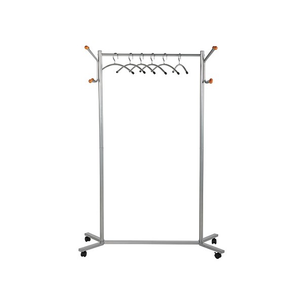 Vestiaire mobile porte-cintres structure métal gris moyen L80 cm