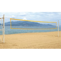 Poteaux de beach volley en alu Ø 90 mm tension cabestan avec embases à lester (la paire) 