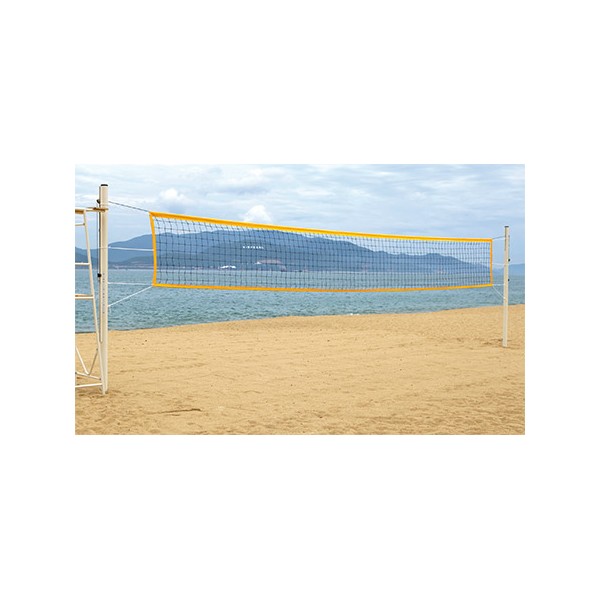 Poteaux de beach volley en alu Ø 90 mm tension cabestan avec embases à lester (la paire) 