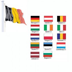 Pavillon de pays de l'UE Cat 1 maille polyester 115 g 100 x 150 cm