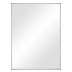Miroir de sanitaire verre 3 mm cadre inox AISI 304 satiné 70 x 50 cm