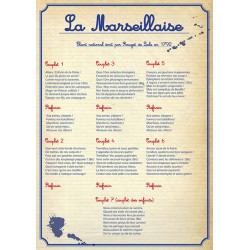 Panneau affiche rigide en PVC A3 "Marseillaise" modèle 2