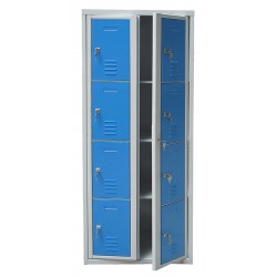Armoire casiers visitables 8 cases L80 x P49 x H180 cm