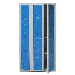 Armoire casiers visitables 12 cases L120 x P49 x H180 cm