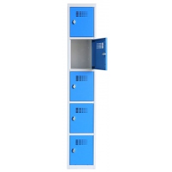 Vestiaire multicases  1 colonne 5 cases L30 x P50 x H 180 cm
