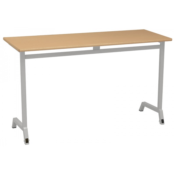 Table scolaire mobile Maud 130 x 50 cm mélaminé chants ABS T4 A 6 
