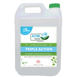 Lot de 4 bidons de nettoyant sols triple action Ecolabel 5 L