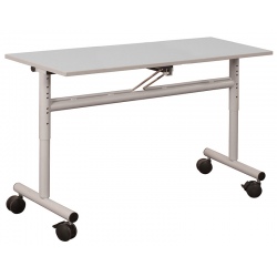Table scolaire mobile et rabattable stratifié 24 mm chant PP 130 x 50 cm