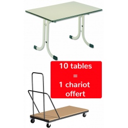 Table pliante Kopp 120x80 cm (1 chariot offert pour 10 tables)