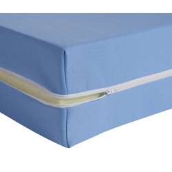 Housse de matelas ép 15 cm polyester M1 bleu 140x200 cm