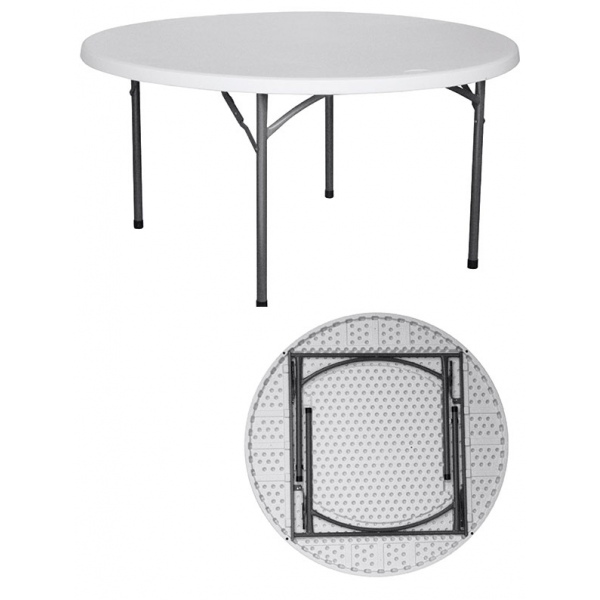 Table pliante polyéthylène Nîmes Ø180xH74 cm