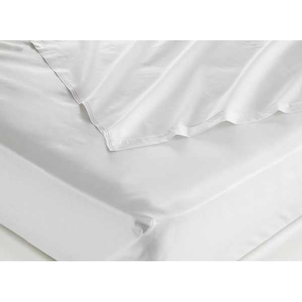 Taie d'oreiller 100% coton blanc 125 g portefeuille avec rabat 65x65 cm (le lot de 100)