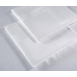 Serviette de table Satin 100% coton blanc 215 g 51x51 cm (le lot de 10)
