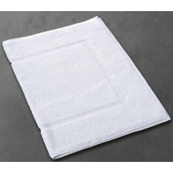 Tapis de bain Soft 100% coton blanc 730 g 50x75 cm (le lot de 10)