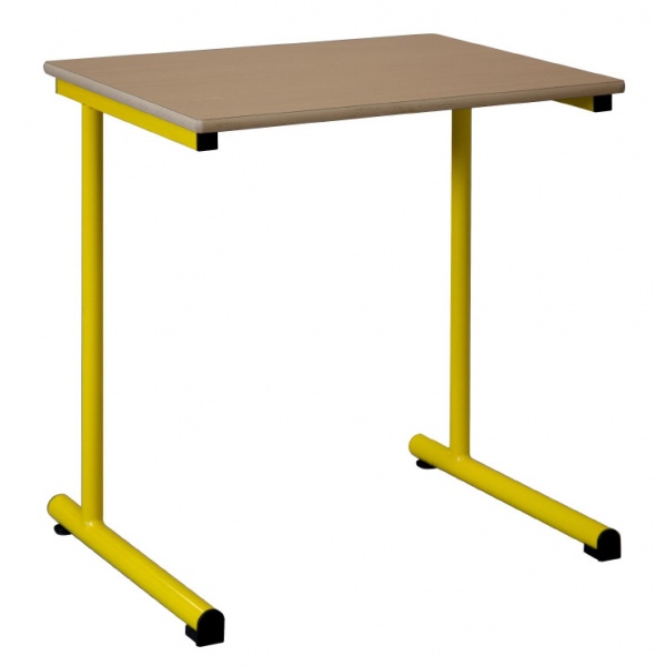 Table scolaire Mélissa à dégagement latéral plateau mélaminé 70 x 50 cm
