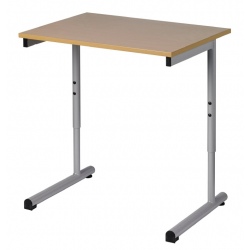 Table scolaire réglable Mélissa à dégagement latéral plateau mélaminé 70 x 50 cm