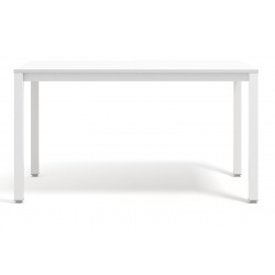 Table plateau aggloméré chant ABS coloris blanc 160x80 cm T6