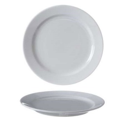 Assiette One plate ø 265mm porcelaine blanche (le lot de 10)