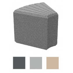 Angle pour cube et banquette Merlimont polyéthylène gris foncé