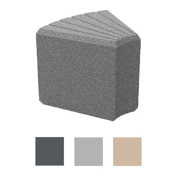 Angle pour cube et banquette Merlimont polyéthylène gris foncé