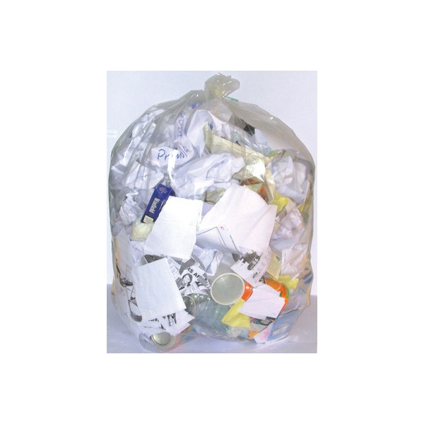 Sacs poubelle 110L transparents renforcés 30 microns (le carton de 200)