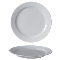 Assiette One plate ø 190 mm porcelaine blanche (le lot de 10)