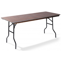 Table de banquet pliable en bois rectangulaire 122x76 cm