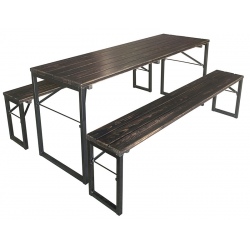 Table brasserie style industriel 180x60cm