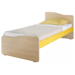 Lit Liséos avec tête de lit panneau vague sans liseré 90x190 cm