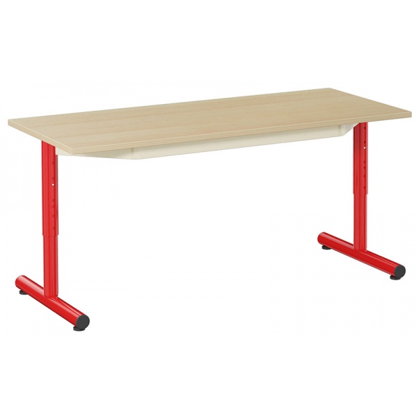 Table reglable T1 à T4 à dégagement latéral Loulou mélaminé 120x50 cm