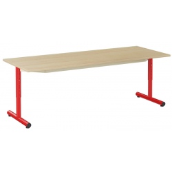 Table reglable T1 à T4 à dégagement latéral Loulou mélaminé 160x60 cm