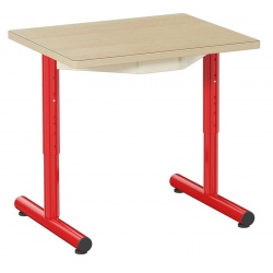 Table reglable T1 à T4 à dégagement latéral Loulou stratifié 60x50 cm