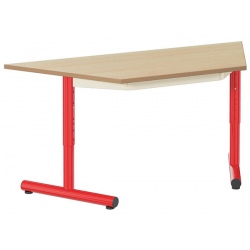 Table reglable T1 à T4 à dégagement latéral Loulou stratifié trapèze 120x60x60 cm