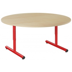 Table reglable T1 à T4 à dégagement latéral Loulou stratifié ronde ø 120 cm