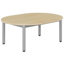 Tables 4 pieds Joséphine ovale 120x90 cm mélaminé T1 à T3