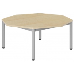 Tables 4 pieds Joséphine octogonale ø 120 cm cm mélaminé T1 à T3