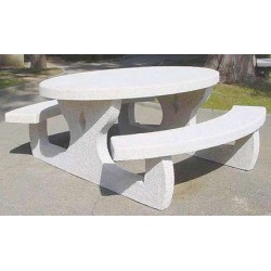 Table de pique nique monobloc ovale L180 cm