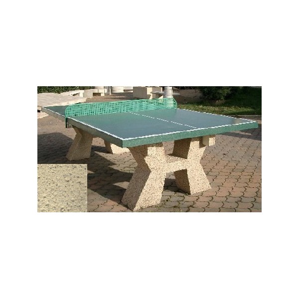 Table ping pong en pierre et béton, table de ping pong en pierre