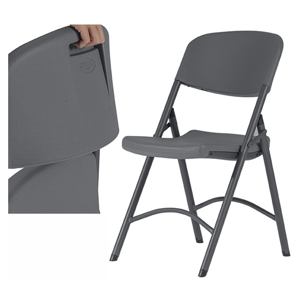 Lot de 4 chaises pliantes polyéthylène Confort Q+