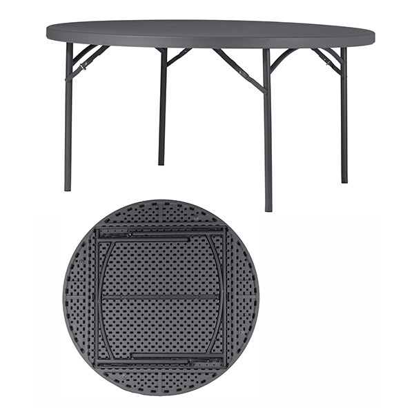 Table pliante polyéthylène Q+ ø 152,4 cm