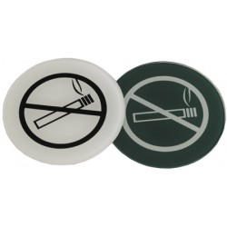 Lot de 10 plaques interdiction de fumer en altuglass teinté diam 70 mm
