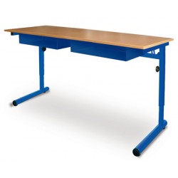 Table à dégagement latéral Alice réglable stratifié 130x50 cm T4 à T6