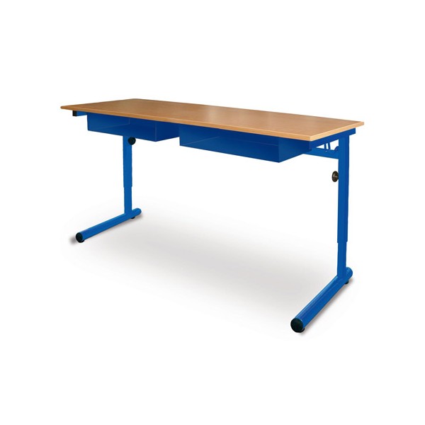 Table à dégagement latéral Alice réglable stratifié 130x50 cm T4 à T6