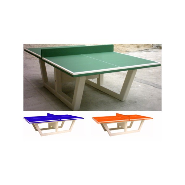 Table de ping pong en béton verte ou bleu