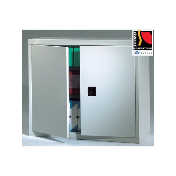 Armoire monobloc métal portes battantes NF Office Excellence 102x100x43 cm